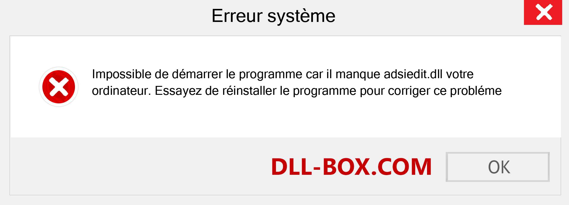 Le fichier adsiedit.dll est manquant ?. Télécharger pour Windows 7, 8, 10 - Correction de l'erreur manquante adsiedit dll sur Windows, photos, images